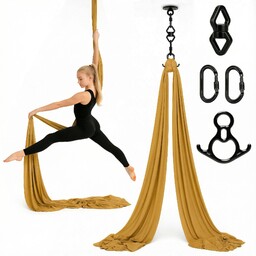 Szarfa akrobatyczna aerial silk 8 m Złota