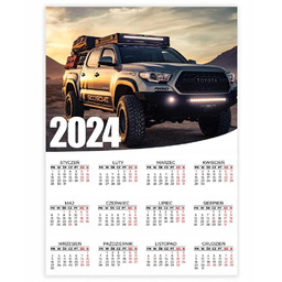 KALENDARZ ŚCIENNY 2024 50x70cm TOYOTA HILUX Wzory