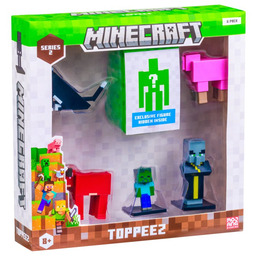 MINECRAFT S2 3D TOPPEZ - 6 PACK DELUXE
