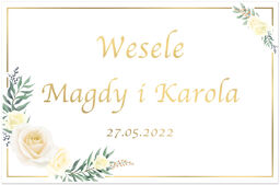 Plakat Weselny personalizowany - 90x60 cm