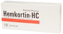 Hemkortin-HC, 12 Czopków