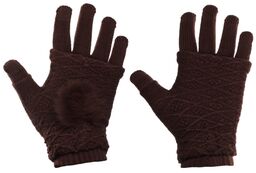 Rękawiczki zimowe 2w1 do ekranów dotykowych Brązowe