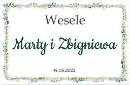 Plakat Weselny personalizowany - 90x60 cm