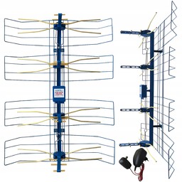 Najmocniejsza Antena Siatkowa DVB-T2 MUX8 Lte H265 4K