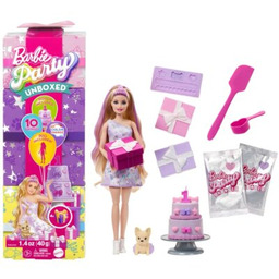 Lalka Barbie Party Unboxed Glam Party JFY68