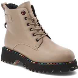 Artiker Beżowe Trapery Modne Buty Damskie