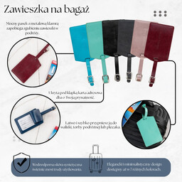 Zawieszka do bagażu czarna identyfikator walizki Paolo Peruzzi