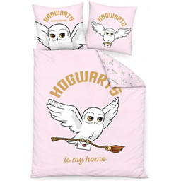 Harry Potter Pościel 140x200 Dwustronna Sowa Hedwiga Hogwarts