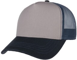 Czapka Trucker Rapper Canvas, szaro-niebieski, One Size