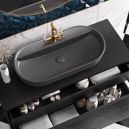 UMYWALKA ELITA BABETTE 82x42 BLAT, CERAM ANTHRACITE MATT