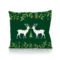 Faro Poszewka świąteczna dekoracyjna 45x45 cm zielona