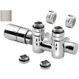 TWIN COMBI zestaw przyłączeniowy zespolony termostatyczny, lewy, stal