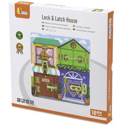 VIGA Tablica manipulacyjna Otwórz i zamknij - Domek