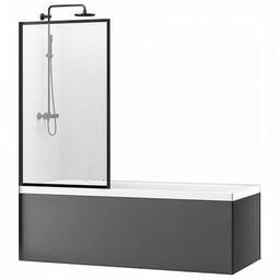 Czarny parawan nawannowy ruchomy 70 cm Lagos Rea