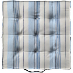 Poduszka na krzesło Kuba, niebieskie pasy, 50 x