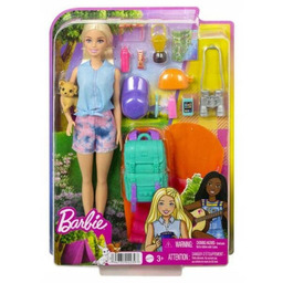 Barbie Malibu na kempingu. Lalka z akcesoriami