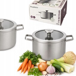 Garnek ze Stali Nierdzewnej z Pokrywką 24cm 6L