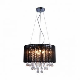 Verona lampa wisząca z kryształkami czarna RLD92174-8B -