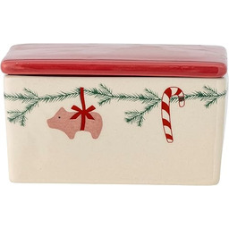 Bloomingville Maselniczka YULE z motywem bożonarodzeniowym ceramiczna zastawa