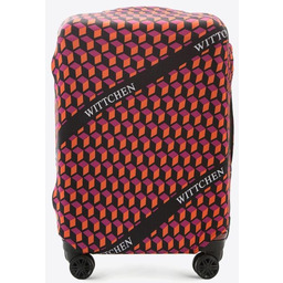 Pokrowiec na walizkę średnią pomarańczowo-czarny