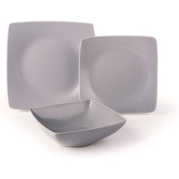 Excelsa Eclipse 18-częściowy zestaw obiadowy, ceramiczny, szary