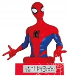 Lampka 3D z budzikiem Spiderman SPD3621