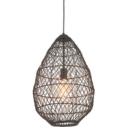 Lampa wisząca czarna rattanowa ażurowa 98472 z serii