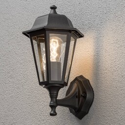 Konstsmide Urocza zewnętrzna lampa ścienna GRADO, czarna