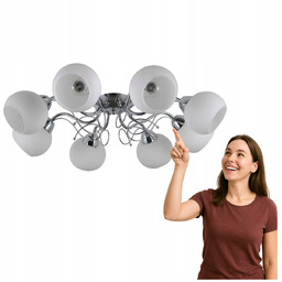 Nowoczesna Lampa Sufitowa Chrom Maesseri 8xE27 Italux