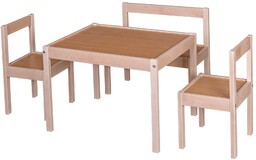 Amal Plus Stolik dziecięcy, ławeczka i 2 krzesła