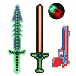 MINECRAFT ZESTAW MIECZY ŚWIECĄCYCH PIXEL 2 x MIECZ,