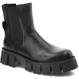 Nessi Czarne Botki Ocieplane Skórzane Buty Damskie