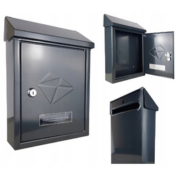 Skrzynka Na Listy Pocztowa Dwustronna Przelotowa Grafit Dwa