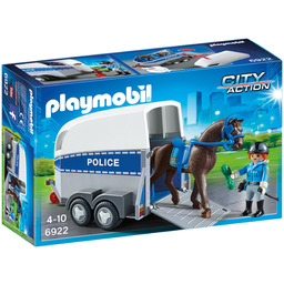Playmobil City Action Jednostka Konna z Przyczepką Koń