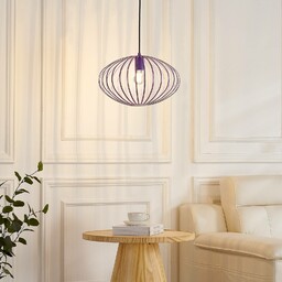 Lampa wisząca Lindby Maivi, fioletowy, 40 cm, żelazo,