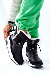 Śniegowce Wiązane Big Star II274279 Czarne-39