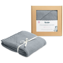 Sensillo OTULACZ Z KAPTURKIEM 100% BAMBOO GIFT GRAFITOWY