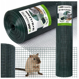 Siatka Zgrzewana 13x13x1,2mm na Woliery Ogrodzenie 25m2 Klatki