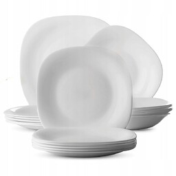 Serwis obiadowy na 6 osób kwadratowy do zmywarki