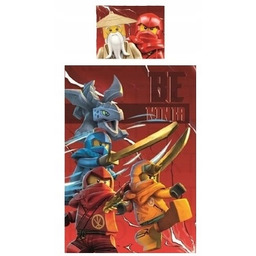 Lego Ninjago pościel dwustronna bawełna 140X200 czerwona