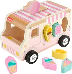 Fisher-Price Ciężarówka z lodami Drewniany sorter kształtów Drewniana