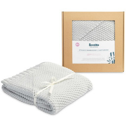 Sensillo OTULACZ Z KAPTURKIEM 100% BAMBOO GIFT SZARY