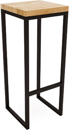 Edinos Drewniany hoker dębowy w stylu industrialnym W3-T87