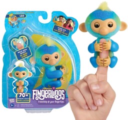 Fingerlings Interaktywna Małpka Leo Maskotka na palec Cobi