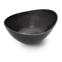 Umywalka nablatowa metalowa BEGUR rustykalna 20x46 cm antracyt