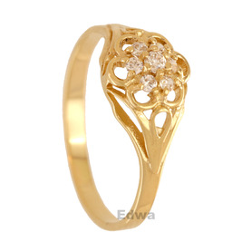 Pierścionek złoty z cyrkoniami pr.585