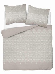 Detexpol Pościel flanelowa 160x200 beżowa rozeta ornamenty 4951