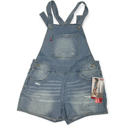 Jeansowa spodnie dziewczęce ogrodniczki Levi's 14