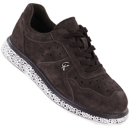 Skórzane półbuty damskie zamszowe brązowe Vinceza 66903