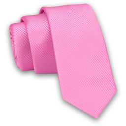 Jednokolorowy Krawat Męski, Śledź - 5 cm -